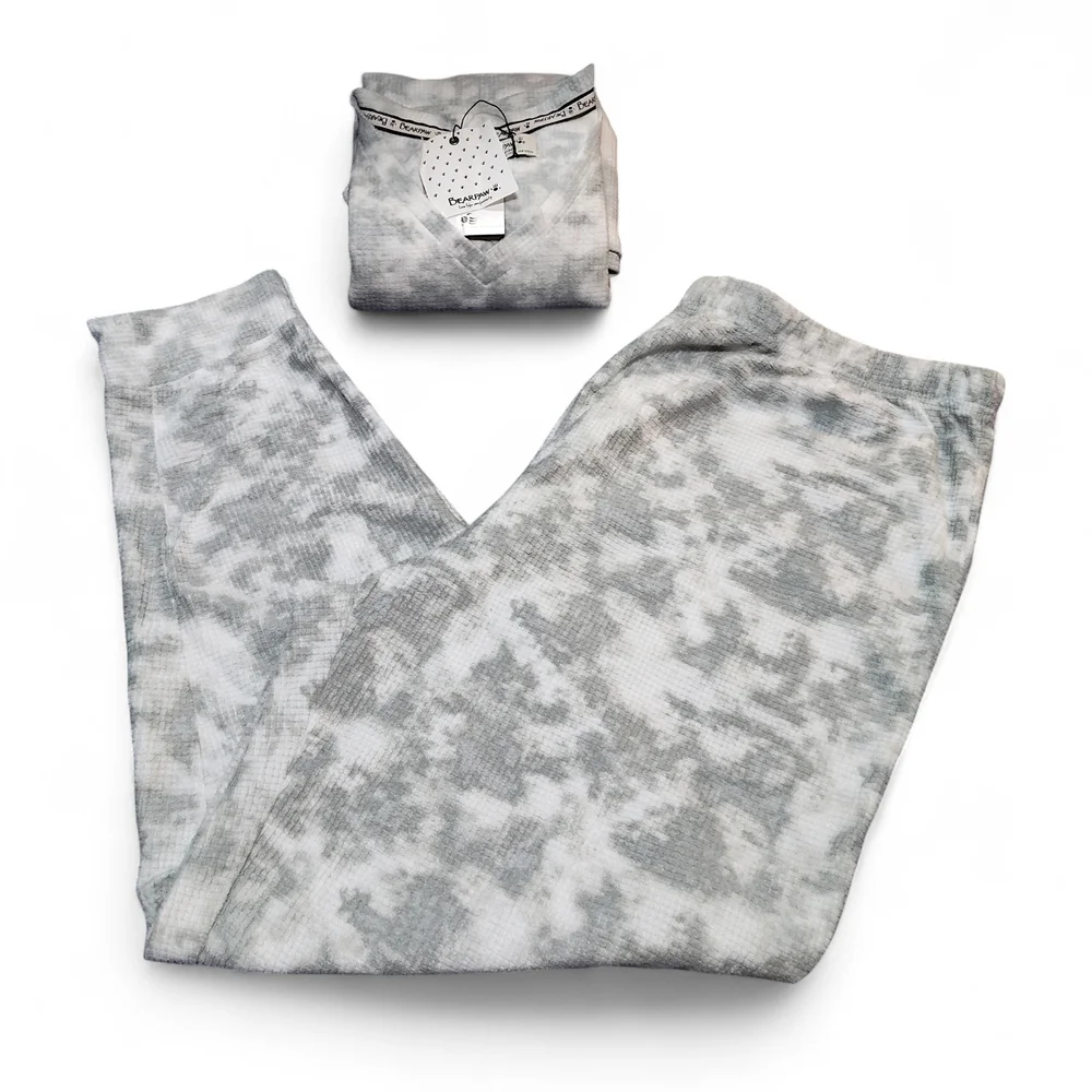 🆕️ Bearpaw Fleece Tie-Dye Lightweight Pajama Set Womens Size XL